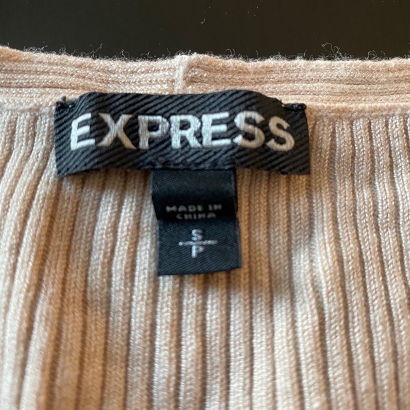 Express Cold Shoulder Ruffle Long Sleeve Sweater - Picture 8 of 11